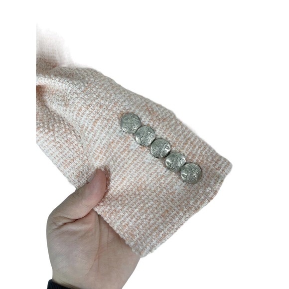 Veronica Beard Barton Tweed Blazer Jacket Pink Womens 10 - Picture 5 of 10